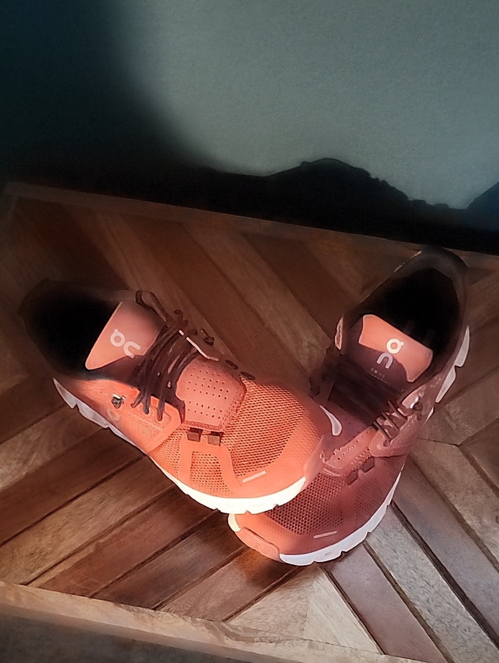 On Running Women's Athletic Sneakers in Burgundy with White Sole